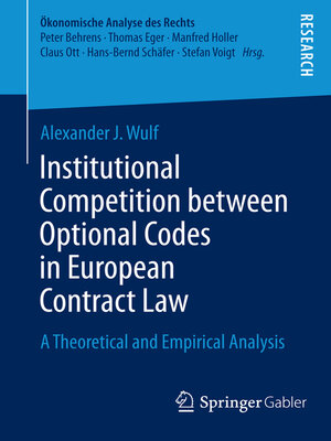 cover image of Institutional Competition between Optional Codes in European Contract Law